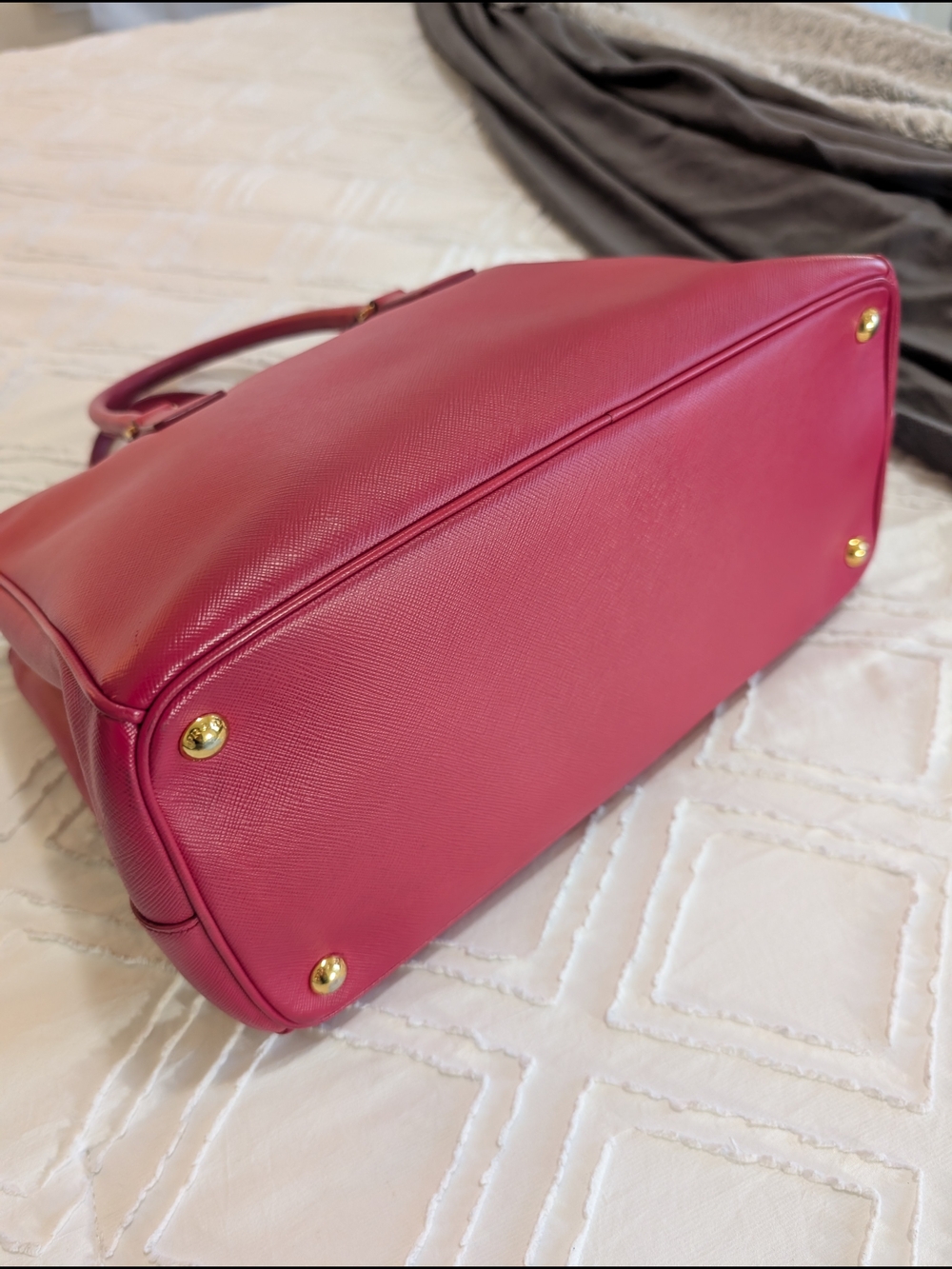 Prada Saffiano Leather Satchel in Magenta - Picture 9 of 12